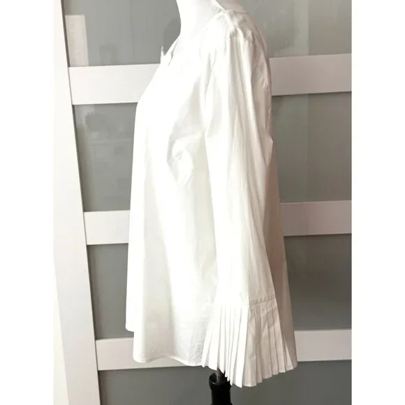 Preston & York LARGE Cotton pullover Blouse with pleated bell sleeves - Picture 5 of 8